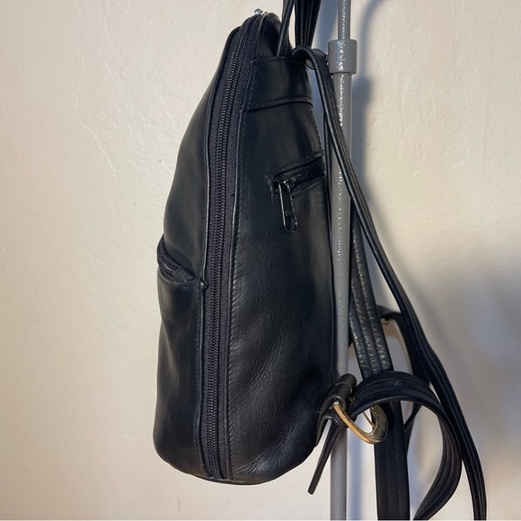 Tignanello black leather small backpack main image 11